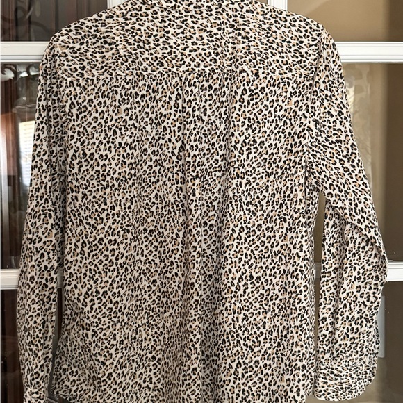Talbots Women's Leopard Print Button Down Shirt - Picture 4 of 8